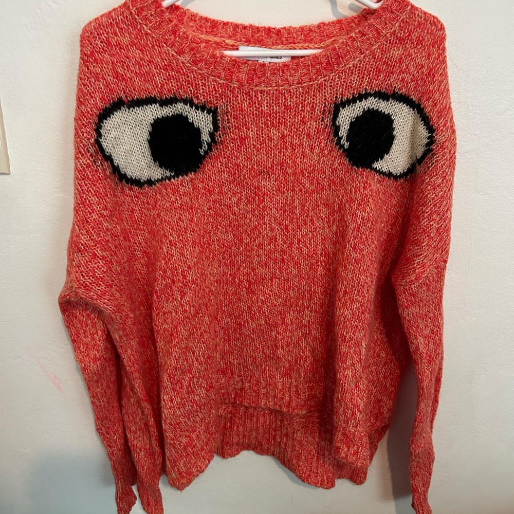 Elizabeth and James red/orange eyeball sweater